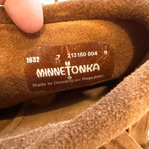 Minnetonka country boots w fringe rodeo cowgirl sz 7 festival hippie flats - Picture 7 of 14